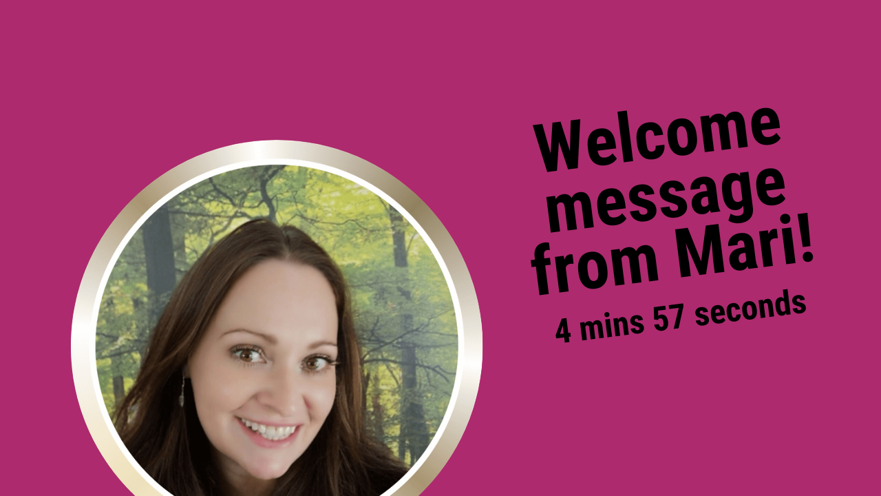 Welcome message from Mari